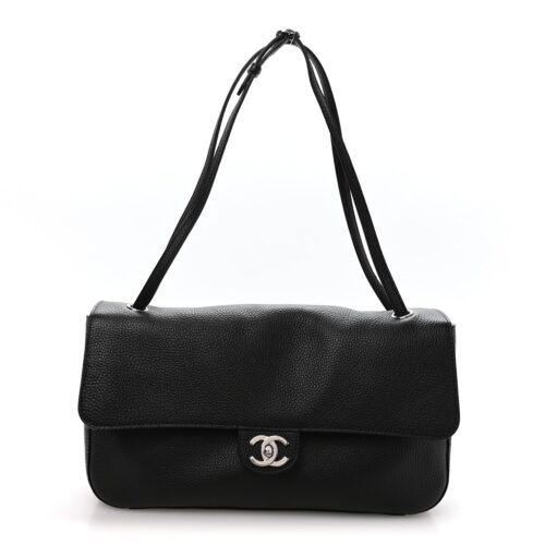 Chanel Grained Calfskin Small Souplissimo Maxi Flap Black